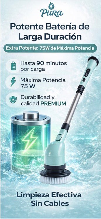 PURA Scrub Max - El Cepillo Eléctrico 9 en 1 que Recupera tu Tiempo - cepillo elèctrico de limpieza|E - amsshopp