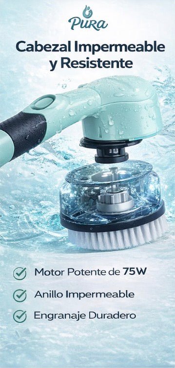 PURA Scrub Max - El Cepillo Eléctrico 9 en 1 que Recupera tu Tiempo - cepillo elèctrico de limpieza|E - amsshopp