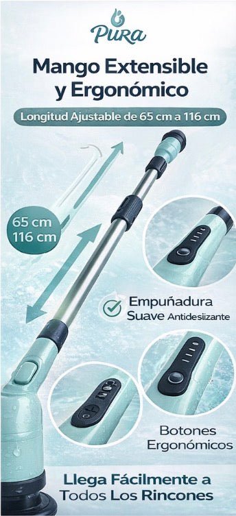 PURA Scrub Max - El Cepillo Eléctrico 9 en 1 que Recupera tu Tiempo - cepillo elèctrico de limpieza|E - amsshopp