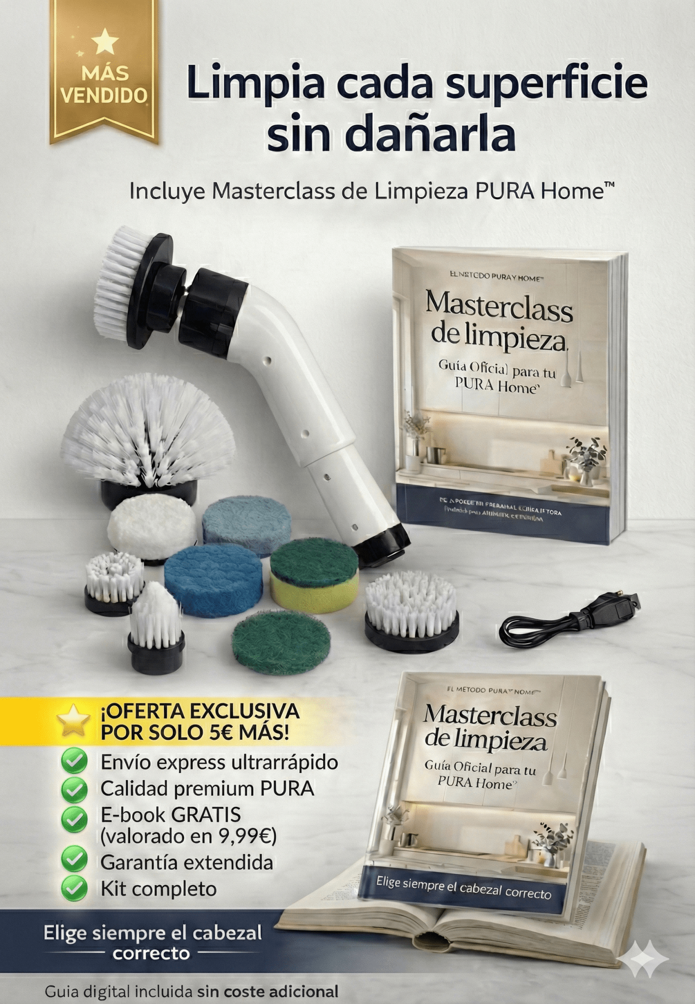 PURA Scrub Max Pro - Cepillo Eléctrico de Limpieza|PURA