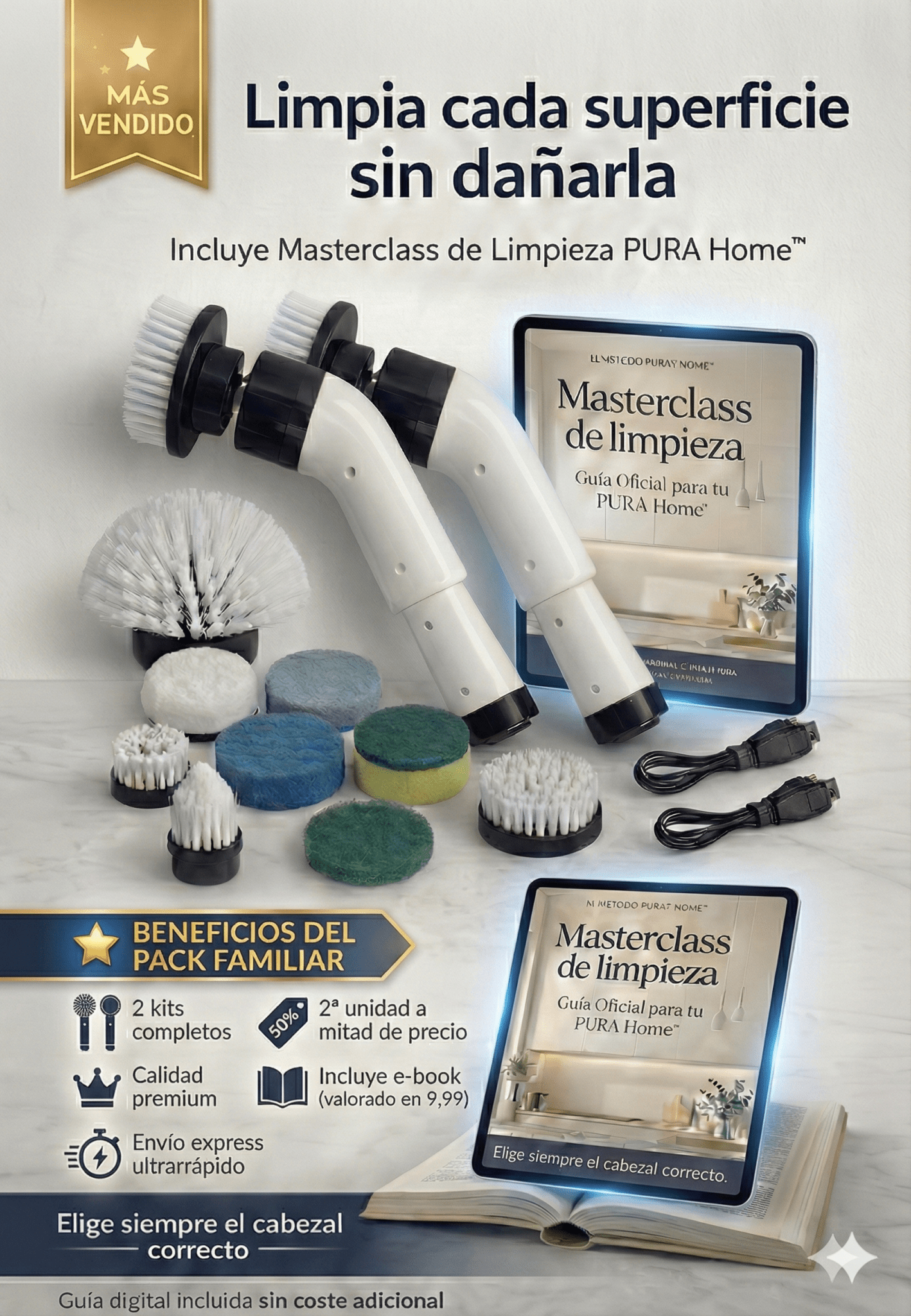 PURA Scrub Max Pro - Cepillo Eléctrico de Limpieza|PURA